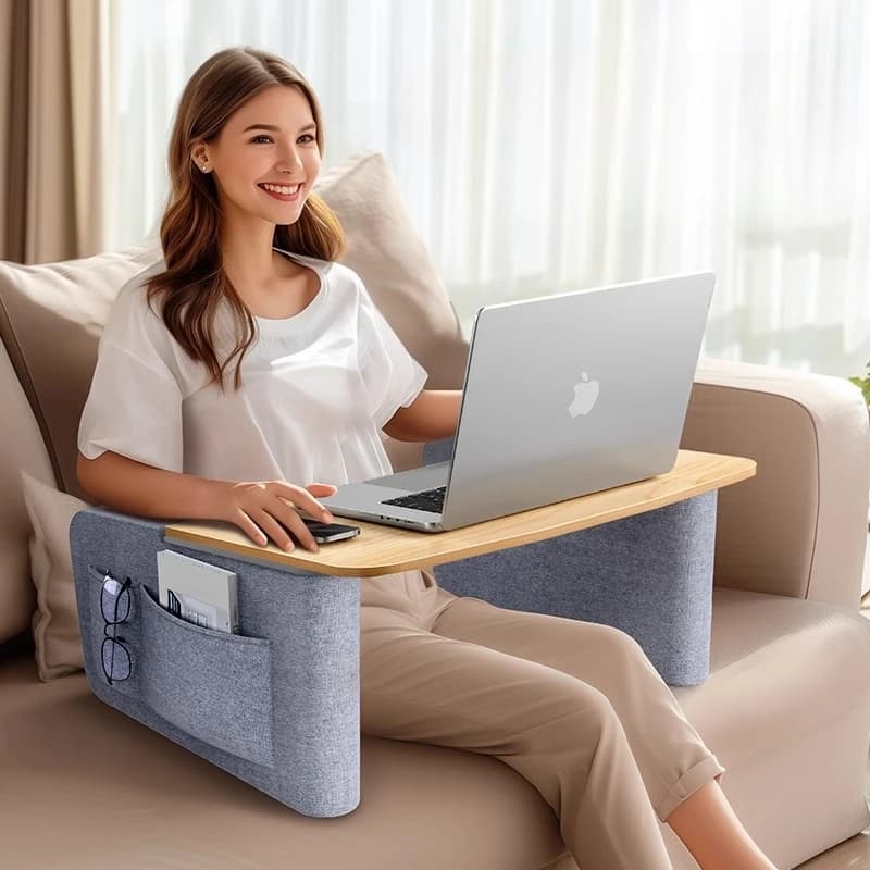 Tavolino Multifunzionale per Laptop da Divano, Letto e Lettura, Supporto per Scrivere e Giocare, Ideale per Piccoli Spazi