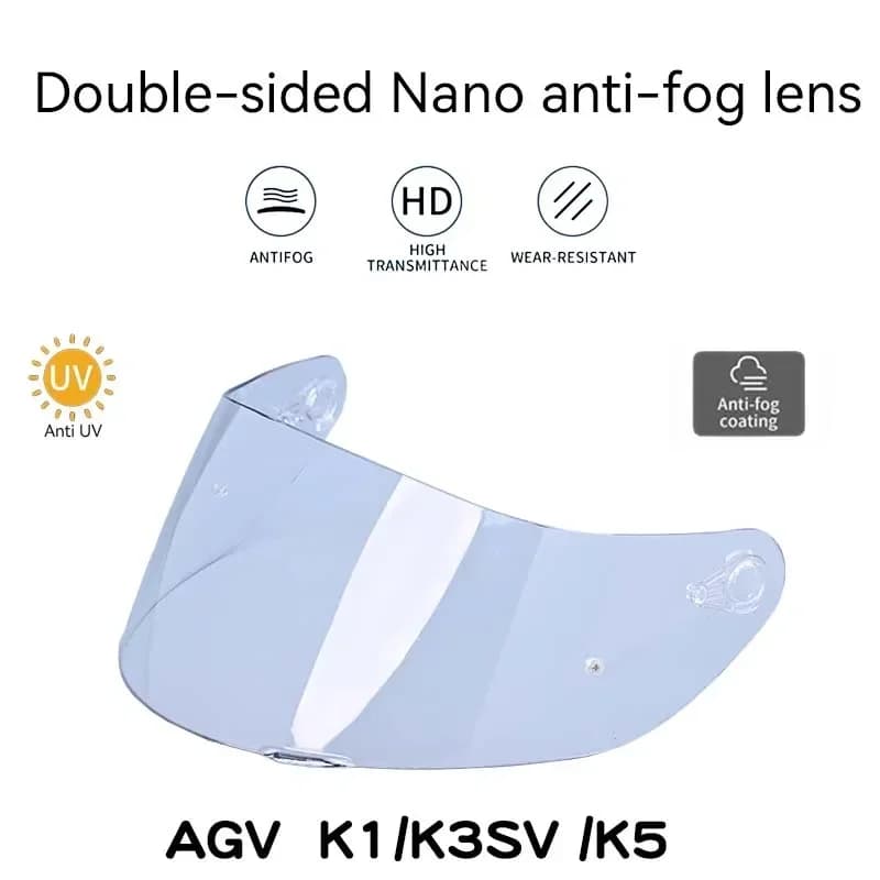 Visiera Casco per AGV K1 K3SV K5 K5S Moto Double-sided Nano Anti-fog Lens Shield accessori Moto occhiali Casco Moto