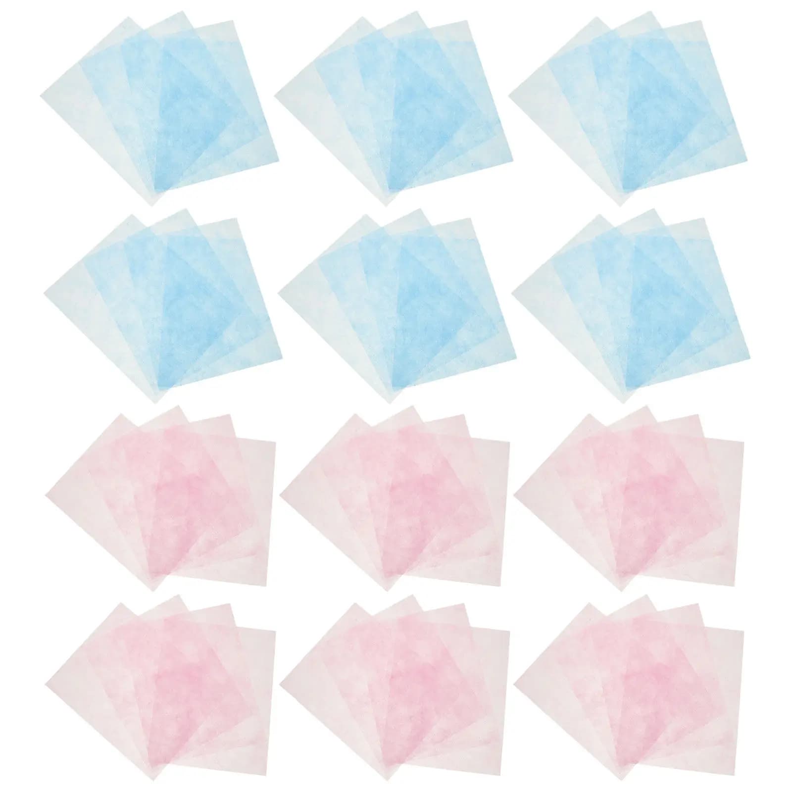 200 Fogli Eleganti Filtri Monouso Blu Rosa per Collettori di Unghie in Tessuto Non Tessuto Senza Perdita di Fibre per Ricambi Collettori Nail Art