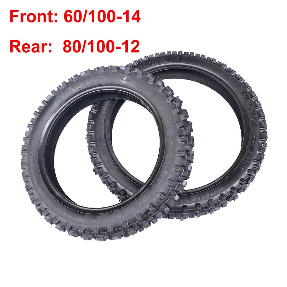 60/100-14 anteriore 80/100-12 (3.00-12) pneumatico ruota posteriore 12 pollici denti profondi pneumatico per cinese Kayo esb Dirt Pit Bike OffRoad moto