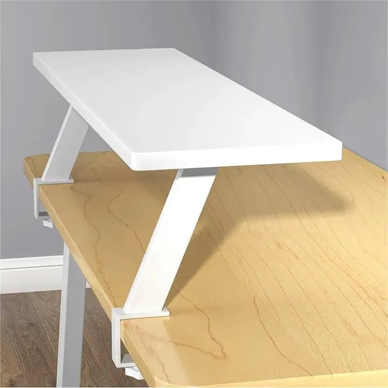 Elevated Dual Screen Desktop Cuter Monitor Stand Floating Display Holder Storage Organizer Ra for Personal Care Items