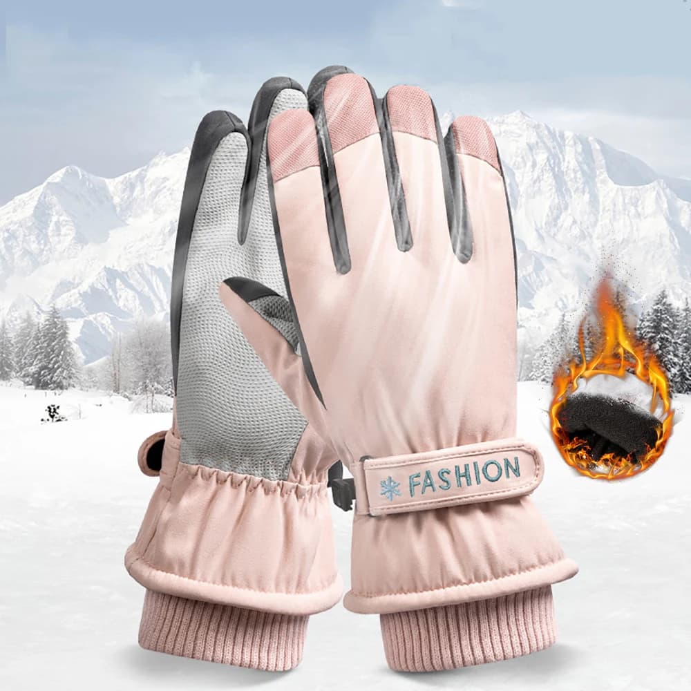 Guanti da sci Impermeabili e antivento - Guanti da neve caldi e ispessiti, Guanti da snowboard, Guanti invernali da ciclismo touch screen