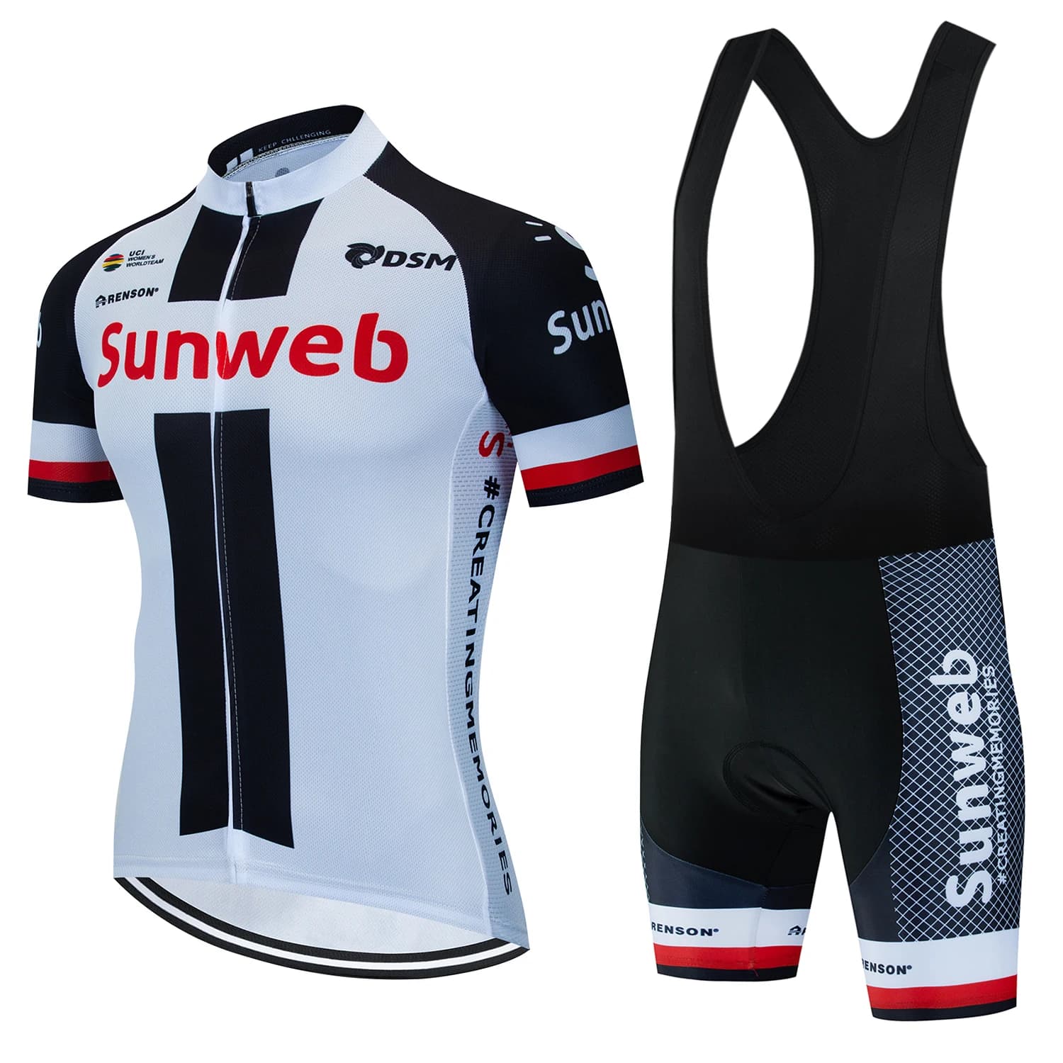 Sunweb 7 ore Ride Pad Maillot Ciclismo Uomo Abbigliamento Mtb Uomo Pantaloncini da ciclismo in gel da uomo Cyling Jersey Uomo Set da mountain bike estivo