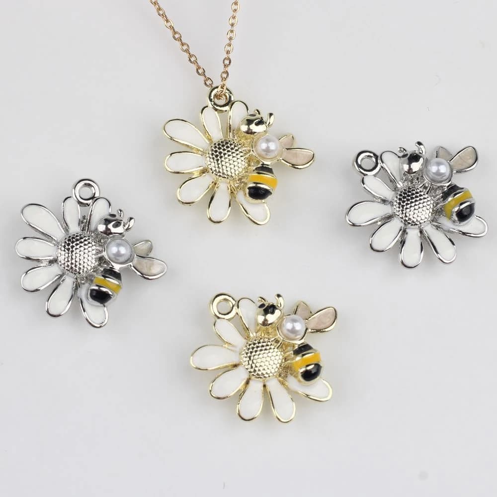 6 Pezzi Ciondoli a Forma di Ape Carina, Accessori per Creazione Gioielli, Fai da Te, Orecchini, Collane, Bracciali, Artigianato, Regali di Moda