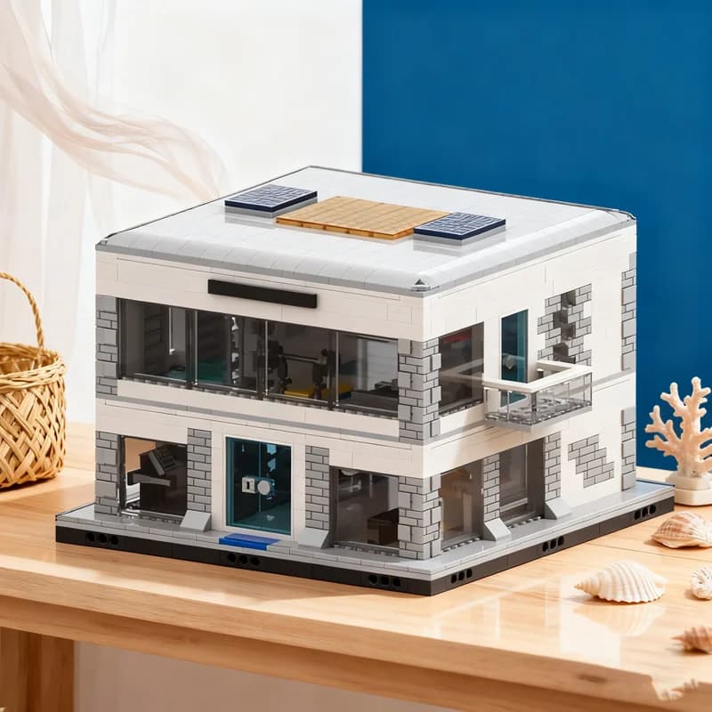 1714pcs MOC Modular GYM Mils Architecture Street Scene Model Building Blocks Castle Adventure Technical Mechanical Fan Toy Gift