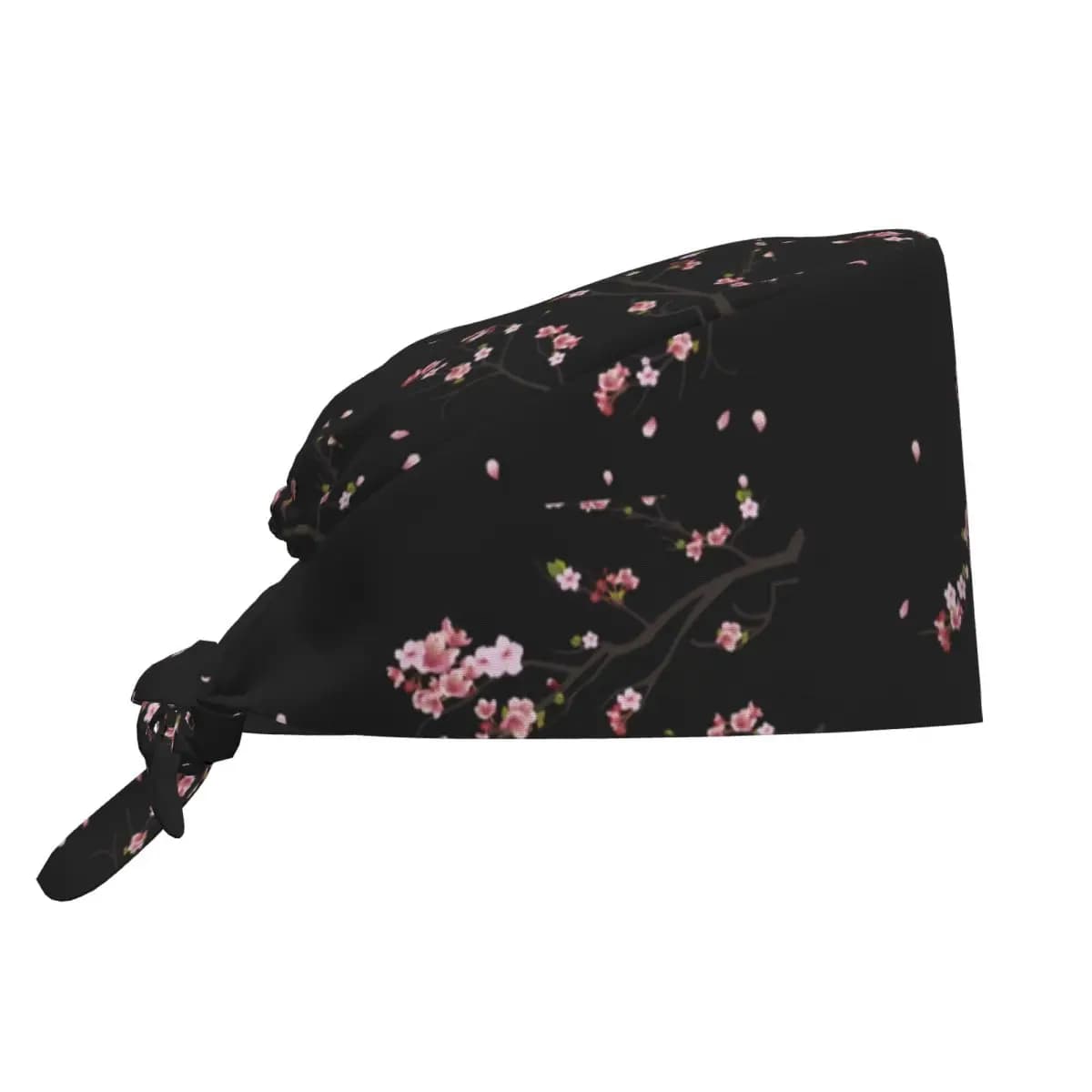 Scrub hat with Japanese cherry blossom pattern surgical cap for doctor Man Woman Adjustable Nursing Hats for dentist