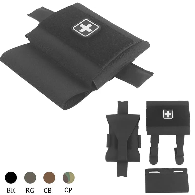 Borsa di pronto soccorso da campeggio all'aperto MOLLE | Kit trauma compatto con laccio emostatico | Organizer per cintura EDC