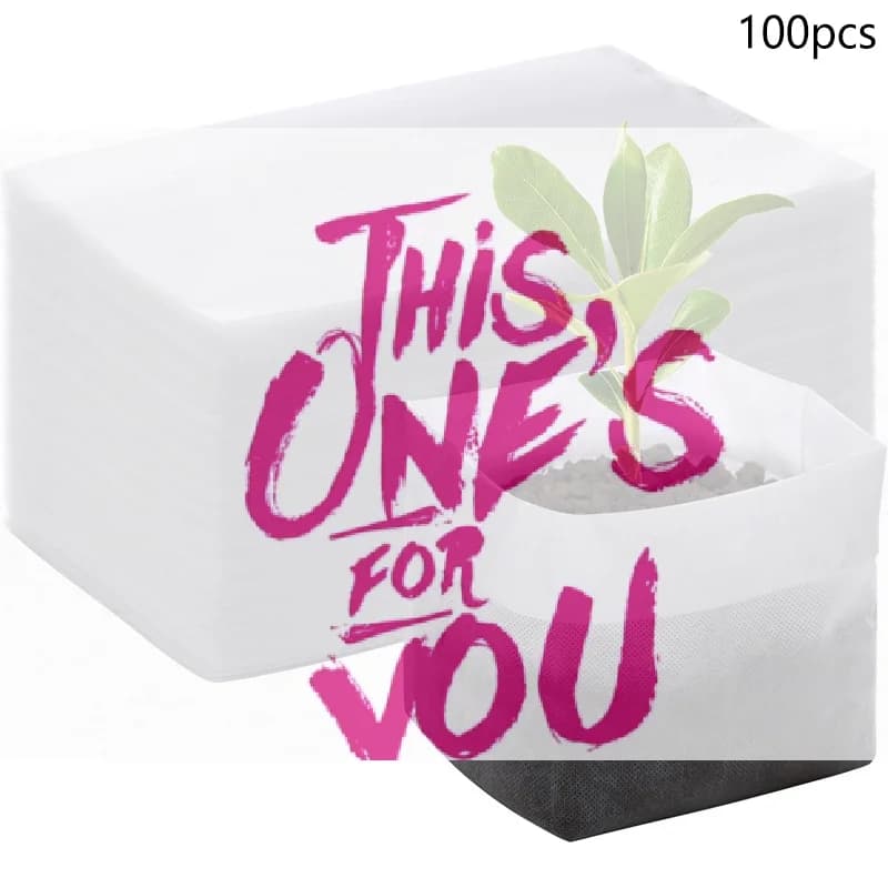 【BA】100PCS 8x10cm Biodegradable Plant Nursery Grow Bag Non-woven Fabric Seeds To Sow Flower Pots for Home Garden Accessories