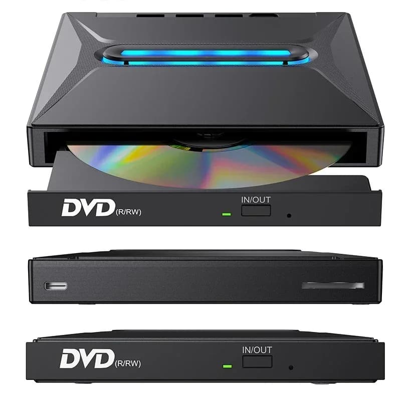 Masterizzatore Blu Ray, Masterizzatore CD DVD esterno, Masterizzatore CD ROM, Lettore di schede SD con unità CD/DVD+/-RW, Lettore DVD Hub-Co per desktop portatile