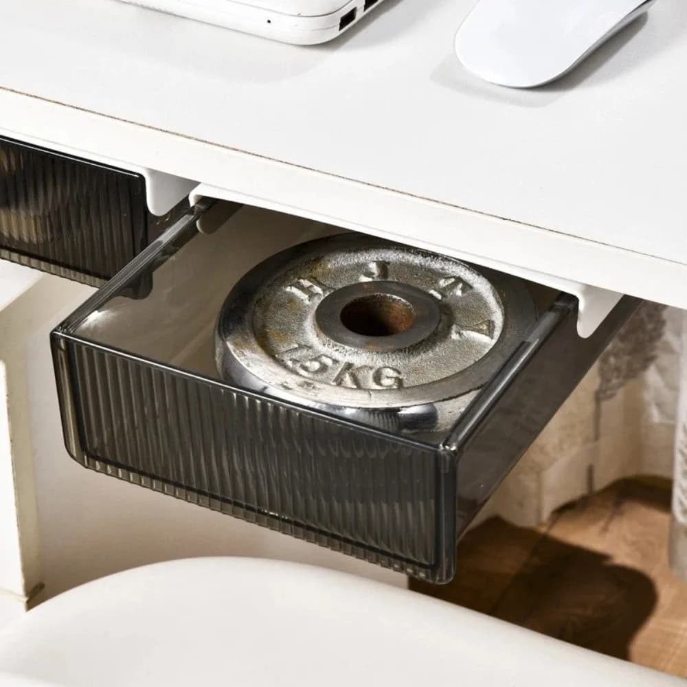 Organizzatore Sottoscrivania con Cassetto Scorrevole, Salvaspazio, Multiuso, Contenitore per Cancelleria e Biancheria Intima