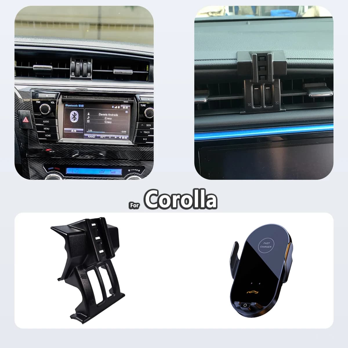 Supporto Speciale per Telefono per Toyota Corolla MK11 2017 2018, Supporto Magnetico per Auto con Rilevamento Intelligente e Base Invisibile, Accessori