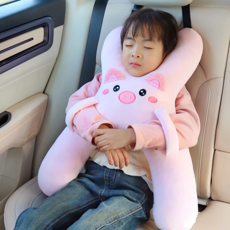 Prevenire la testa pendente Sedile posteriore Comfort per dormire durante viaggi a lunga distanza Cuscino per il collo dell'auto per bambini con cintura di sicurezza Aiuto per il sonno di sicurezza