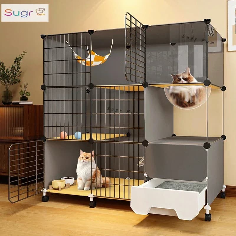 Capsula spaziale gabbia per gatti lettiera per gatti toilette per gatti...