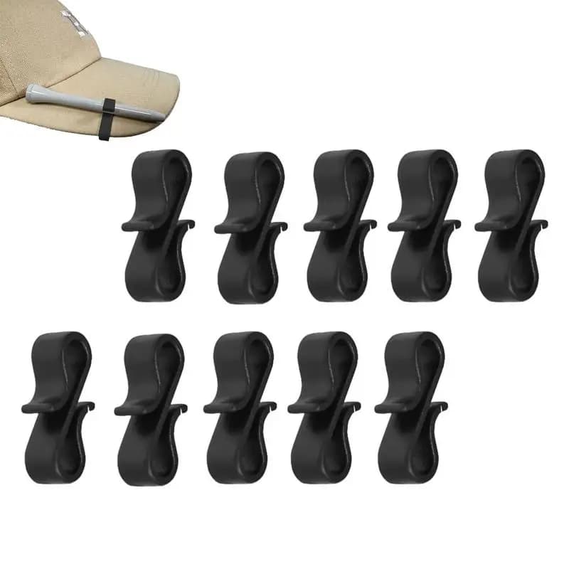 Supporto per maglietta da golf Clip per cappello 10 pezzi Morsetti per cappello Porta marcatori per palline da golf Clip piccola Accessori da golf Multiuso per cinture da campeggio