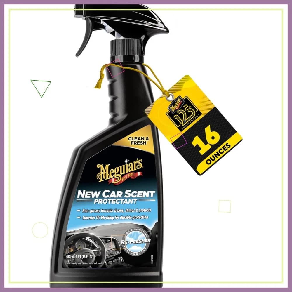 Nuovo Spray Protettivo Profumato per Auto - Detergente per Interni in Vinile, Gomma, Plastica con Protezione UV, Finitura Satinata, 16 Oz