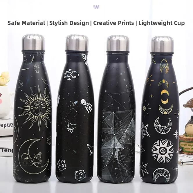 Nuova Bottiglia d'Acqua Isolata in Acciaio Inox 304, Serie Bla Portatile, Design Semplice, Bottiglia Coca-Cola per Donne, Tazza per Bevande