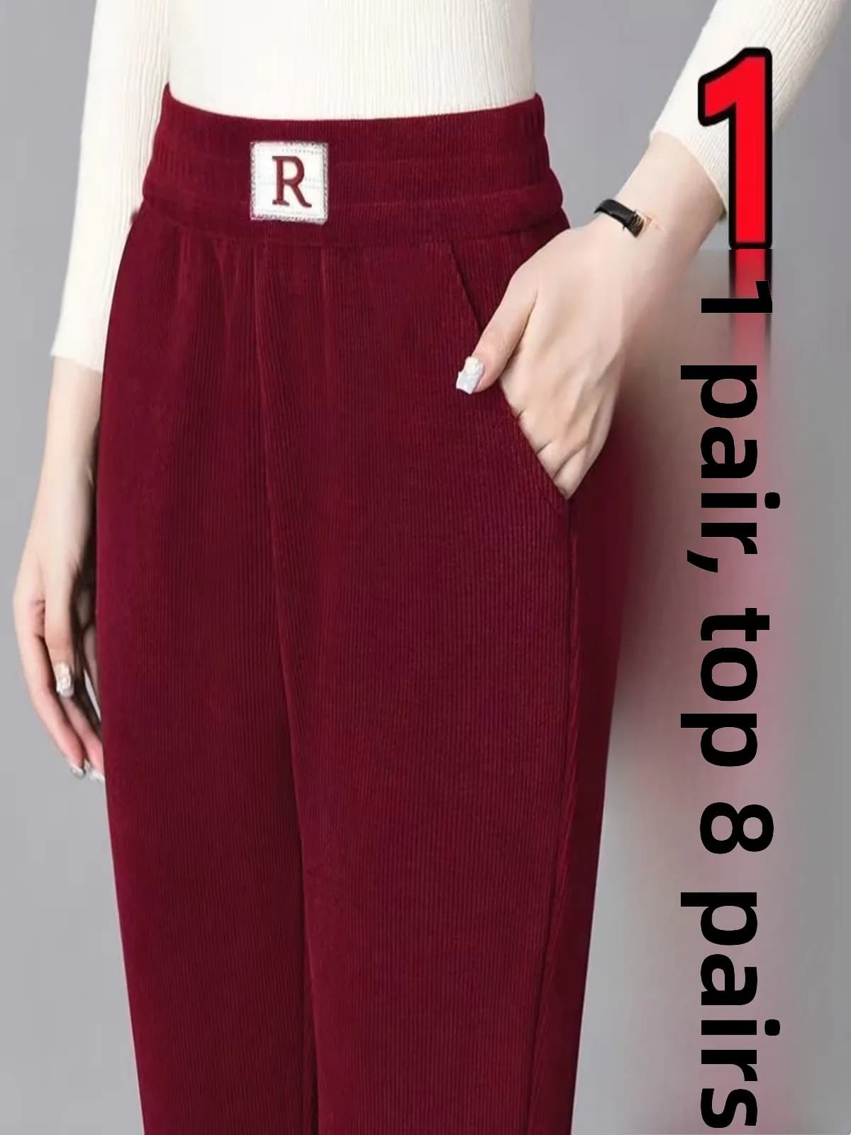 High Waist Elastic Mom Jeans Casual Fashionable Outerwear Slimming Loose Fit Harlan Pants plus Size Comfortable Commute Style