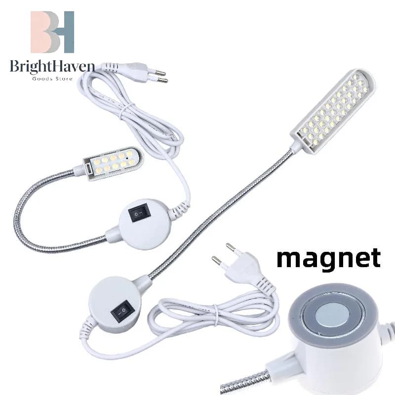 1Pcs AC220V EU/US Standard Sewing Machine Magnet LED Light DIY Bedhead Reading Lamp 10/20/30/40 LED Beads Sewing Machine Light