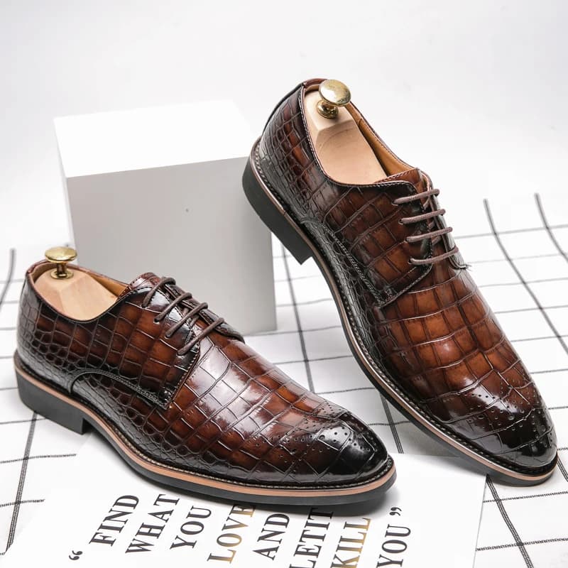 Men's Dress Shoes Formal Designer Comfortable Embossed Leather Luxury Wedding Italian Male Casual Business Shoes for Men Loafers