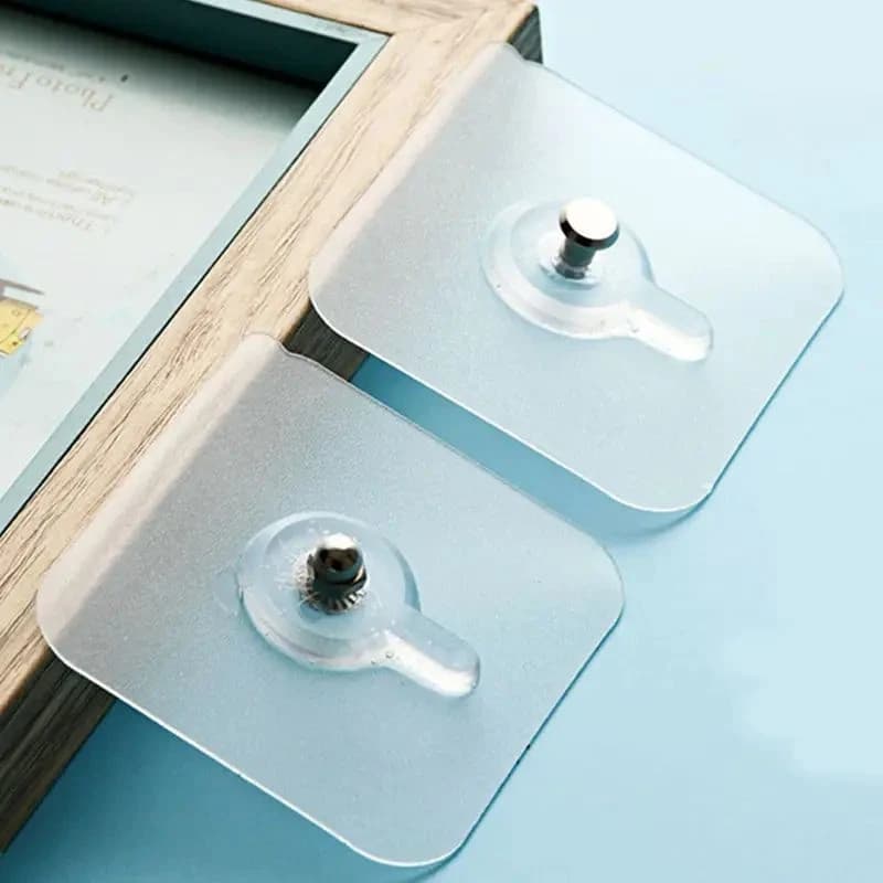Strong Adhesive Hooks Picture Frame Holder Poster Clock No Drilling Hooks Home Kitchen Bathroom Waterproof Hanger Screw Hooks