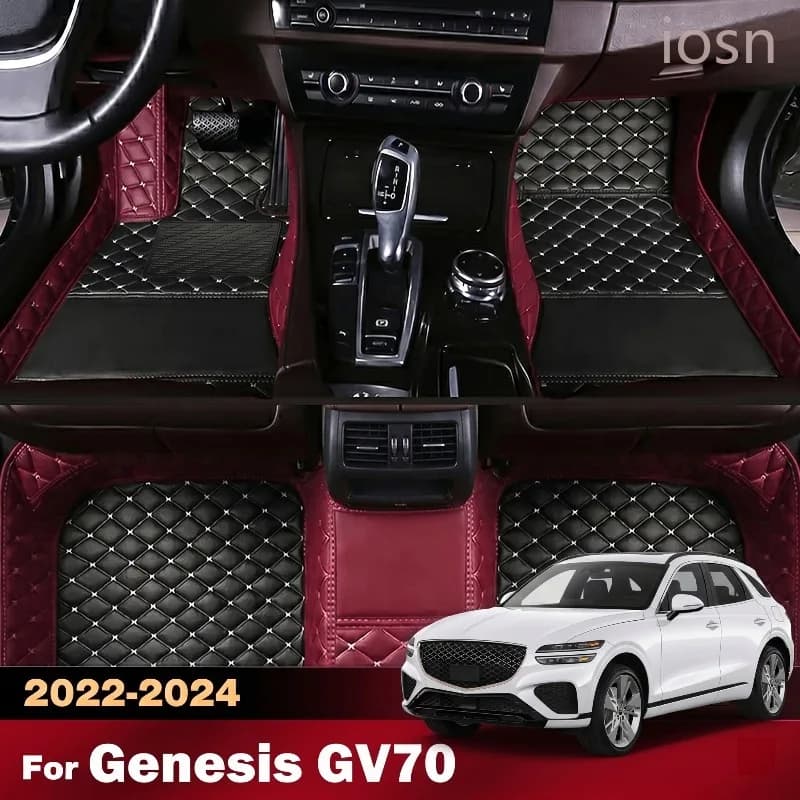For Genesis GV70 2022 2023 2024 Car Floor Mats Full Coverage Waterproof Carpets Anti-Slip Foot Pads Auto Interior Accessories