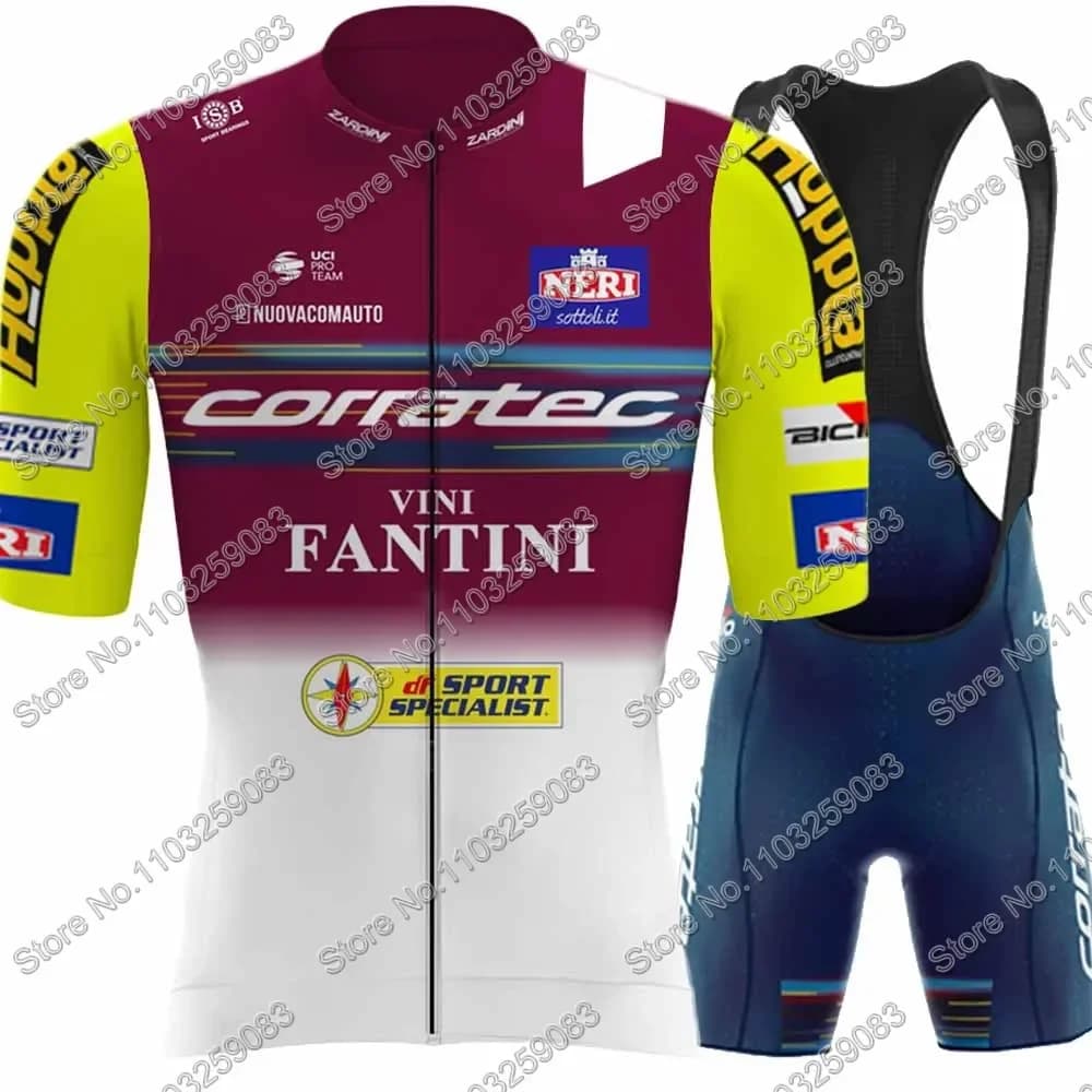 2024 Corratec Cycling Jersey Team Set manica corta italia abbigliamento Mens Road Bike camicie Suit Bicycle bavaglino Shorts MTB Maillot Ropa