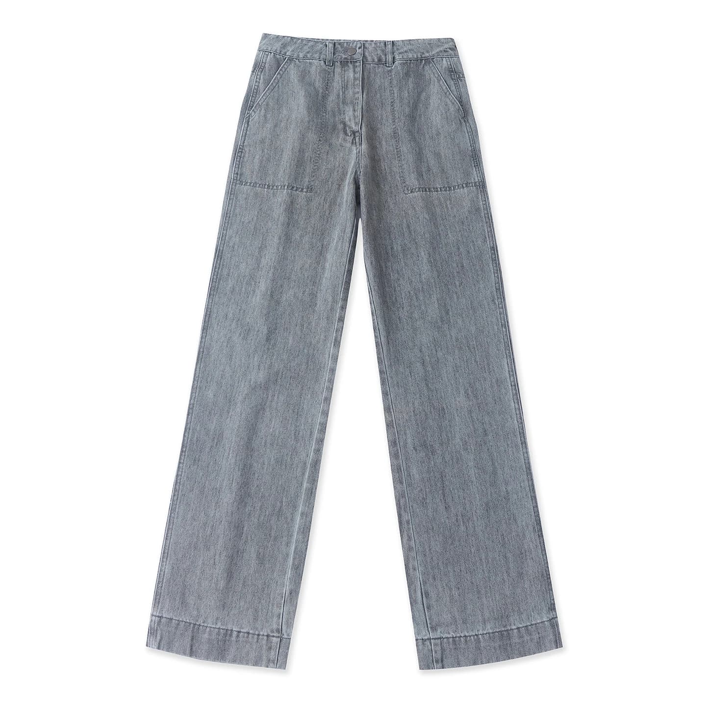 Retro High Waist Casual Denim Jeans Spring New Women's Multi-Pocket Washed Long Pants Fashionable Versatile Ladies Trousers