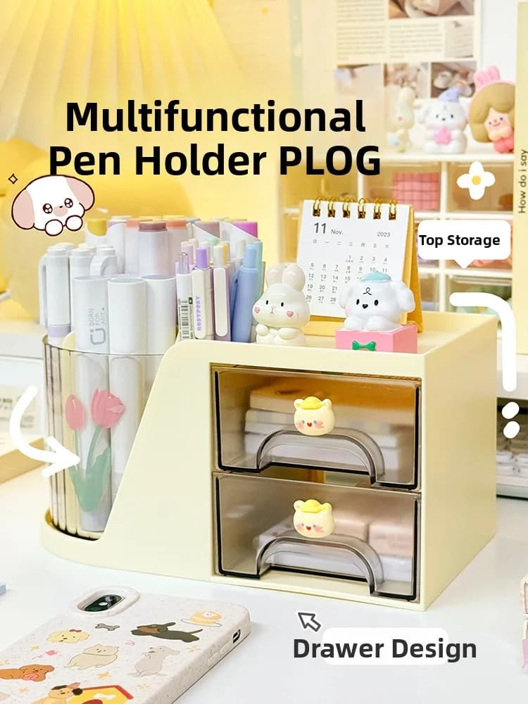 Organizer da Scrivania Multifunzione per Studenti, Portapenne e Contenitore per Oggetti Vari, Ideale per Dormitorio e Ufficio