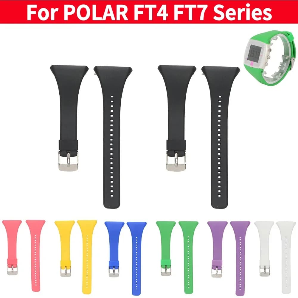 Cinturino in silicone per smartwatch POLAR ft4 ft7, cinturini regolabili impermeabili per smartwatch POLAR FT4 FT7 serie FT, cover protettiva
