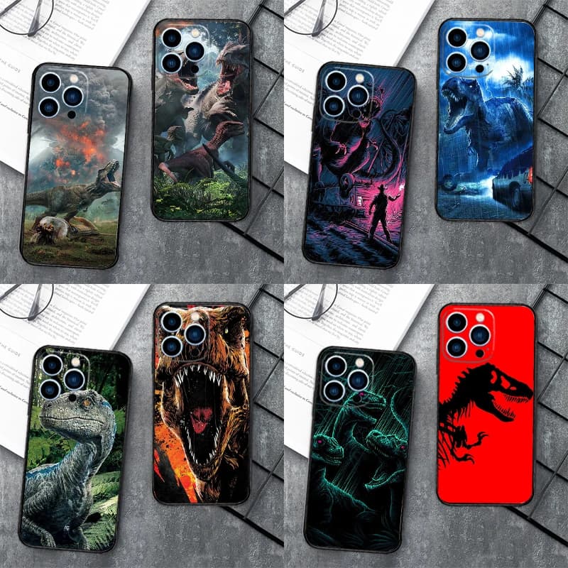 Jurassic Dinosaur World Cassa Del Telefono Per iPhone 17 16 14 13 12 11 15 Pro Max mini 15 16 Plus 16e 17 Air Cover Coque