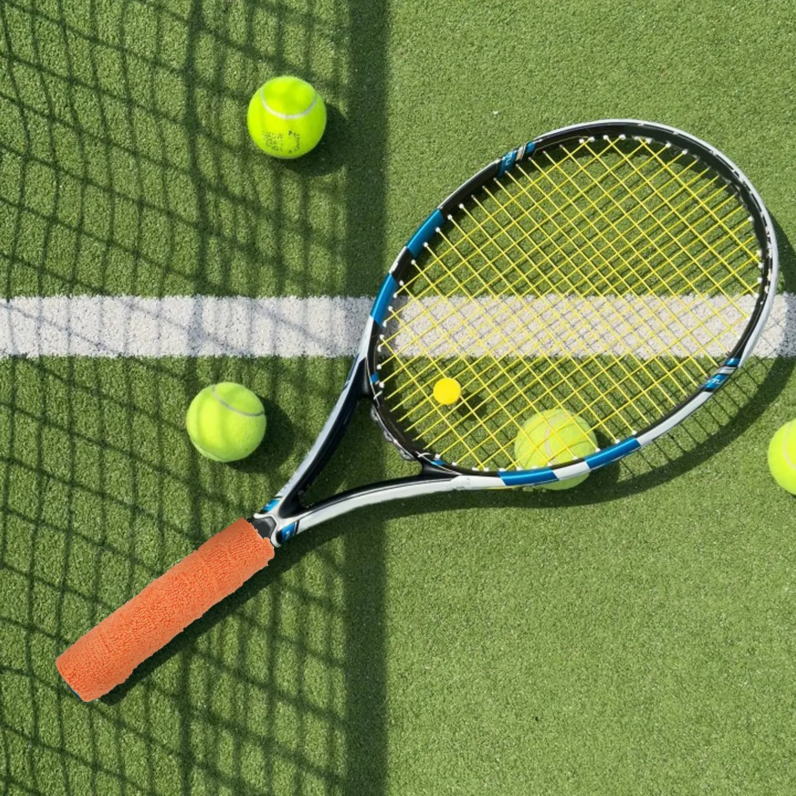 1 Rotolo di Nastro per Impugnatura Racchetta da Tennis in Fibra, Assorbente e Antiscivolo, per Racchette da Tennis e Badminton, Multifunzionale