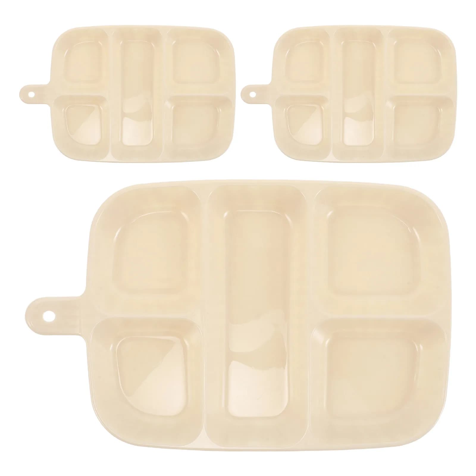 Set di 3 Vassoi Organizzatori da Cucina a 5 Scomparti per Aglio, Zenzero, Frutta Secca, Snack, Antipasti, Preparazione Alimenti e Servizio su Piano di Lavoro