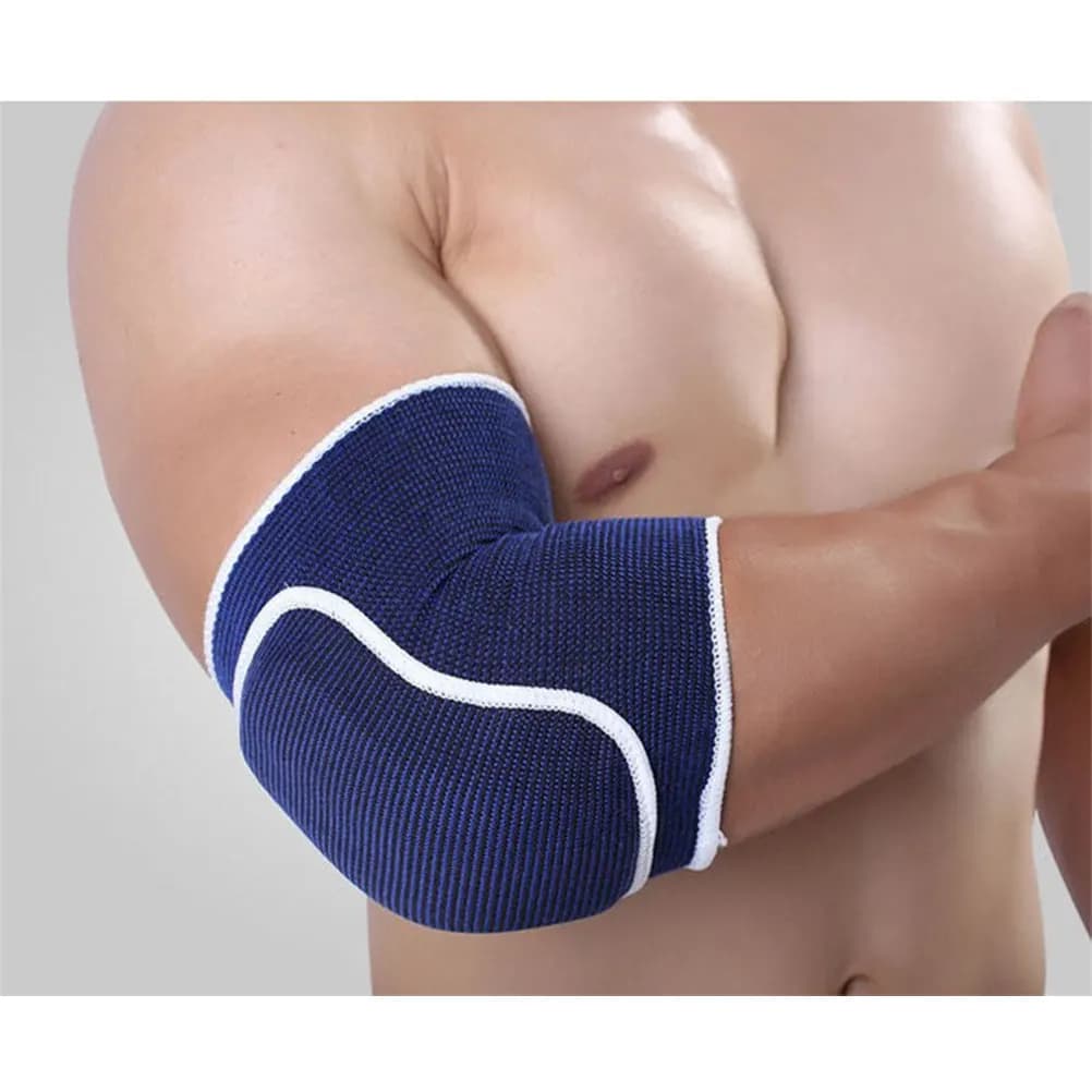 1 Pezzo Gomitiera a Compressione in Spugna Spessa Blu Taglia Unica per Sport, Fitness e Protezione nel Basket