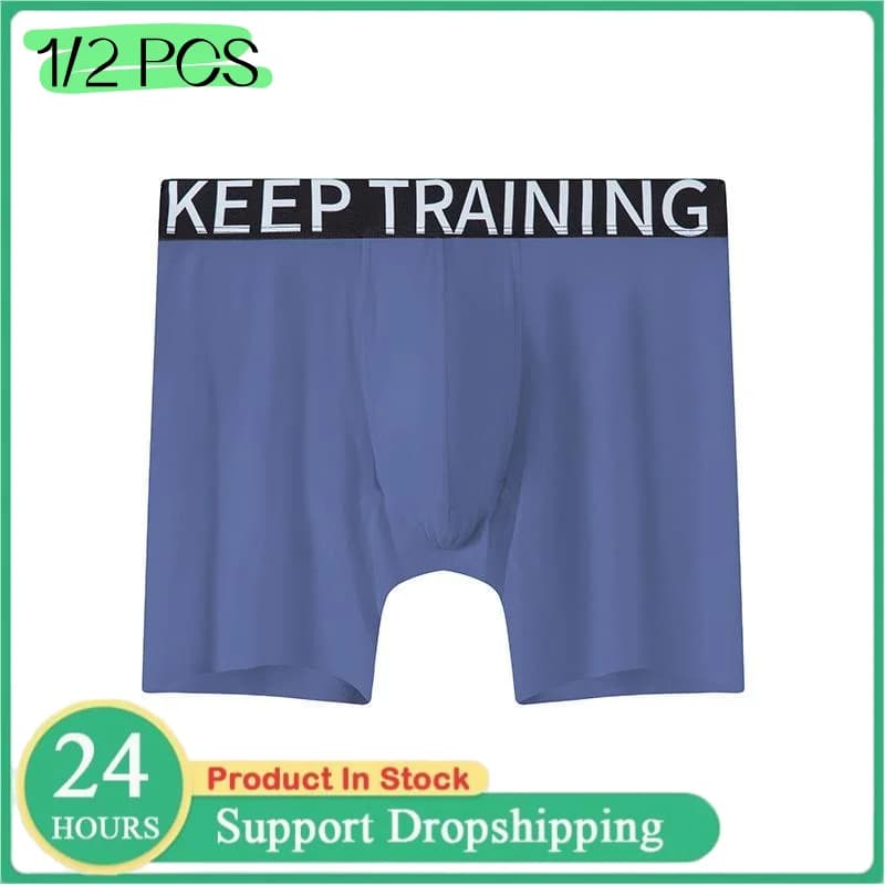 Boxer da Uomo Estivi in Seta Ghiaccio, Asciugatura Rapida, Vita Media, Anti-sfregamento, Slim Fit, Freschi, Traspiranti, Morbidi, Pigiama