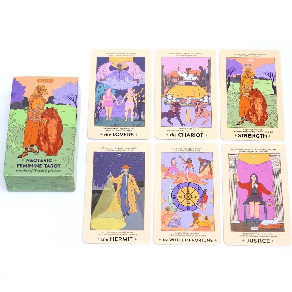 Carte dei tarocchi femminili neoterici Mazzo dei tarocchi moderno senza bordi Gioco da tavolo Carta Oracle Divertenti forniture per feste delicate per la festa in famiglia