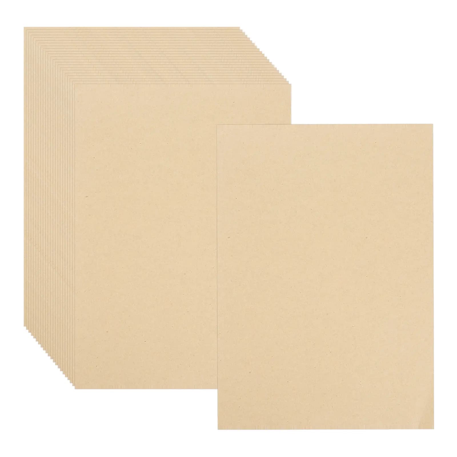 1 Pack 300Gsm Thick Brown Kraft Paper Sheets A4 Kraft Cardstock For Diy Crafts Scrapbooking Painting Origami Card Making