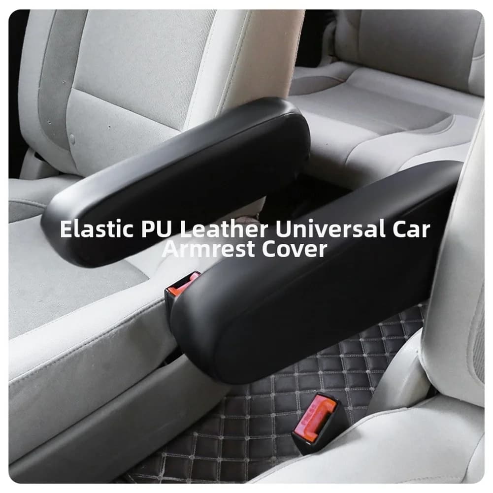 Armrest Covers for Car Seat Protector for Arm Support Gloves for Arm Elasticized Material Elastic PU Leather Elastic Cloth