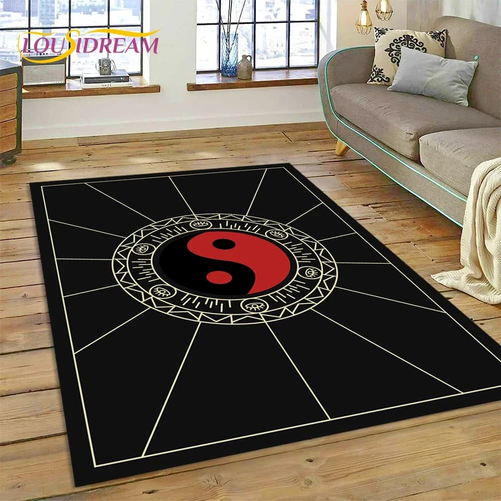 Nature Yin Yang Chinese Tai Chi Bagua carpet for bedroom living room house sofa decoration, children's game big furniture mat