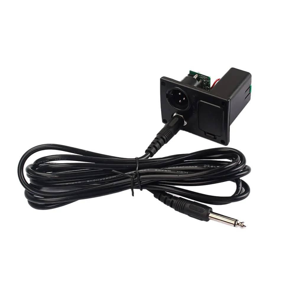Supporto per Jack di Uscita per Chitarra a 4 Pin in Metallo per Montaggio Piatto, per Equalizzatore Pickup Attivo per Basso e Ukulele