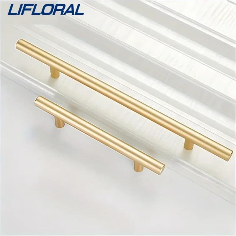 10/20 pz 96/126mm Porta Della Cucina Moderna T Bar Maniglia Dritta Manopole Cabinet Pull Cassetto Diametro Maniglie In Acciaio Maniglia Per Mobili