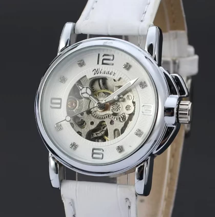 T-WINNER Women's Watch Elegant New Skeleton With Diamonds Dazzling Dial Classic Automatic mechanical watches