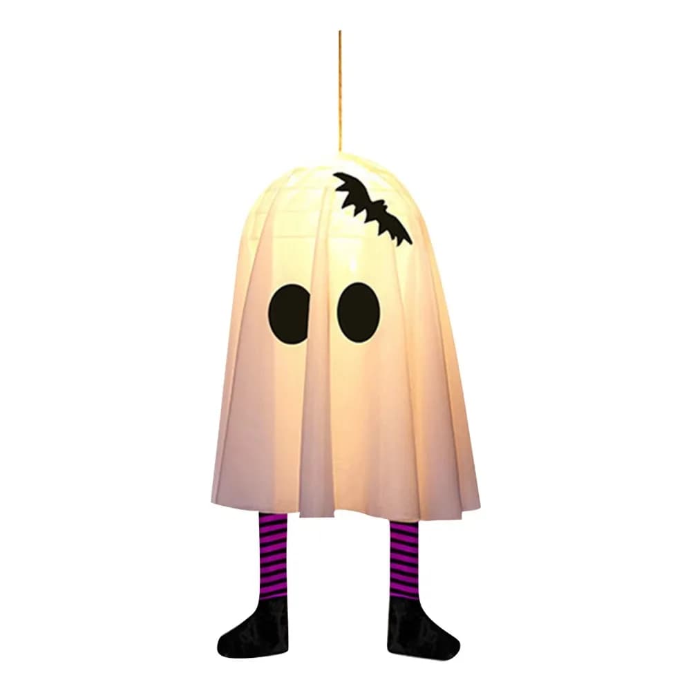 Fantasma sospeso luminoso di Halloween galleggiante lampeggiante ornamento da appendere di Halloween con lucine effetto incandescente LED Spectre