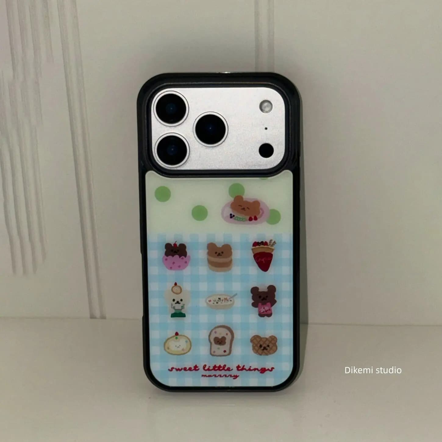 Custodia per telefono coreana in silicone antiurto con motivo scozzese blu e bianco per iPhone 17 Air 16 Pro Max 15 14 Plus 13 12 11