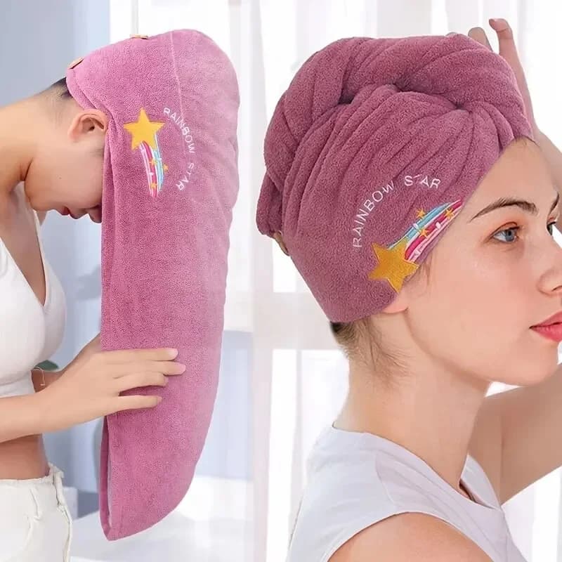 1pc Quickly Dry Super Absorbent Hair Hat Soft Bathroom Women Towels For Girls Head Cute Towel For Hair Hair Dryers Wrap Cophans