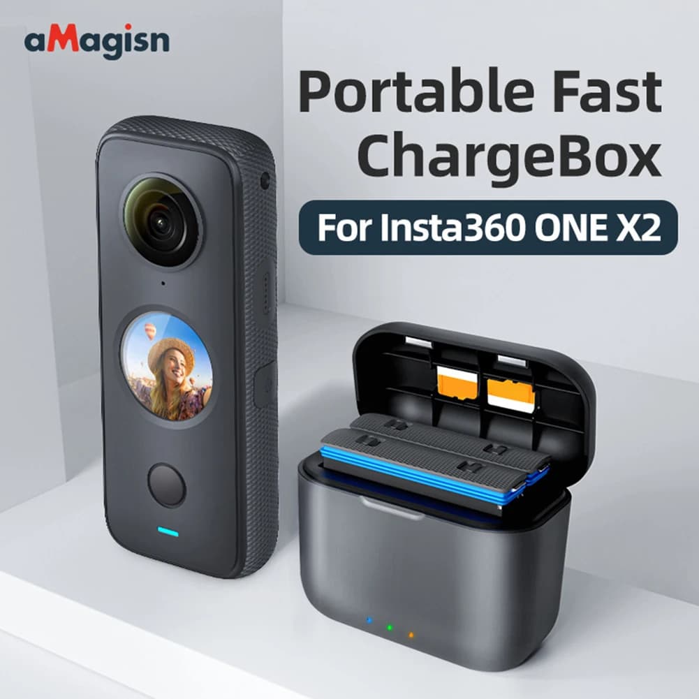 Adattatore di carica Caricabatterie portatile USB tipo C Mini scomparto leggero Accessori per batteria Insta360 One X2