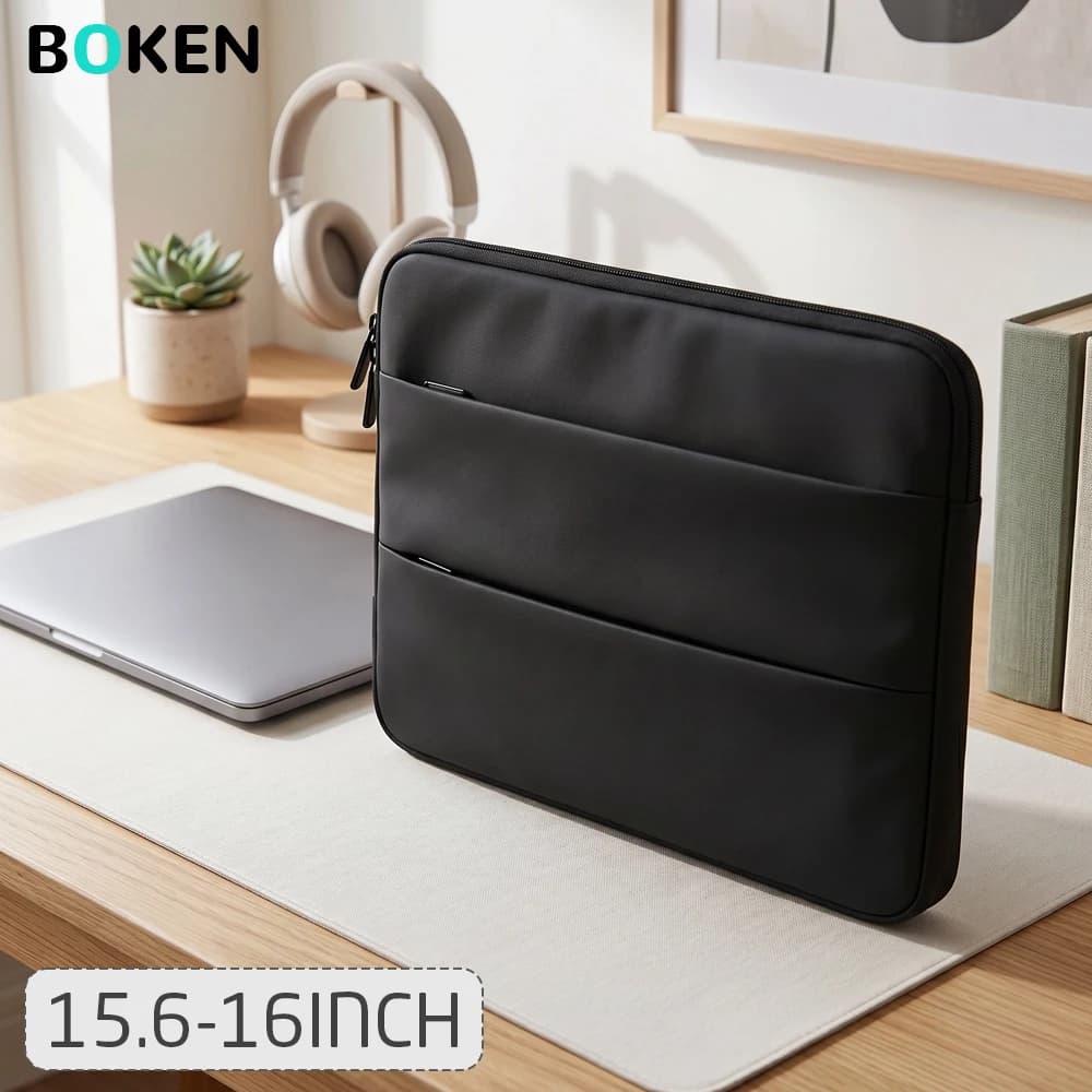 Borsa Porta Laptop 15.6 16 Pollici per MacBook Pro Dell HP Lenovo con Manico, Borsa per Computer Antiurto Multi-Tasca