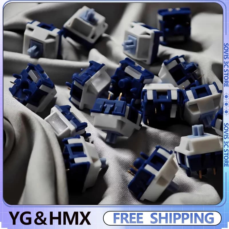 YG & HMX Ice Lotus Switch HIFI Lineare Stuffy Switch Lubrificazione in fabbrica Personalizzato 55g/60g Trigger Accessori per tastiera meccanica