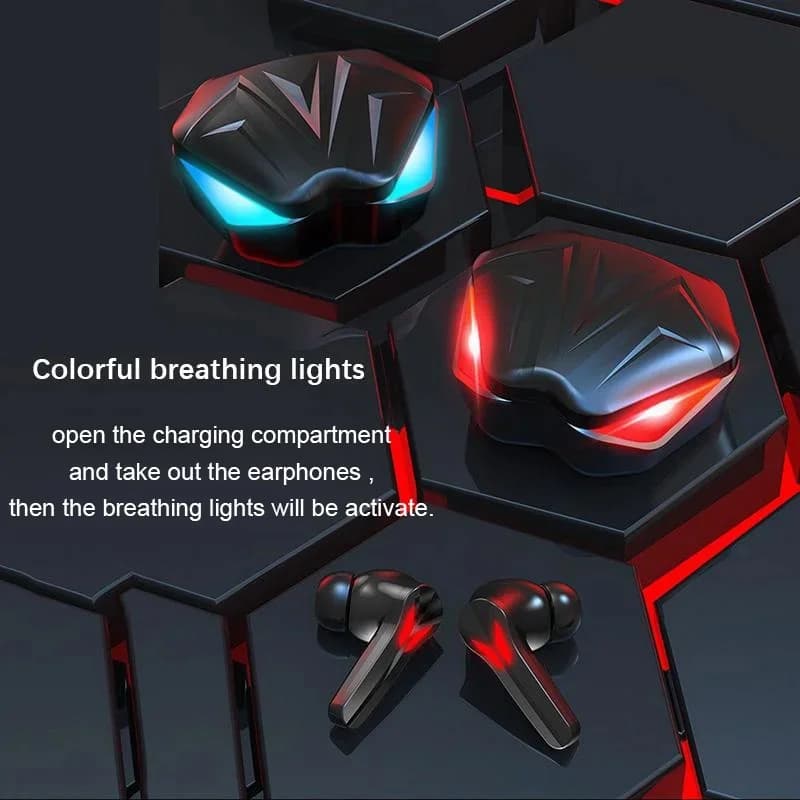 New J13 True Wireless Bluetooth Earbuds Digital Display RGB Light In-ear Gaming Earphone Low Latency Switchable Music Game Mode