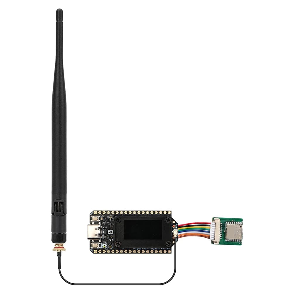A06R Meshtastic Heltec V4 WiFi BLE LoRa Dev-Board GNSS ESP32 SX1262 LoRa 32 Supporto Alimentazione Solare con Antenna 868MHz