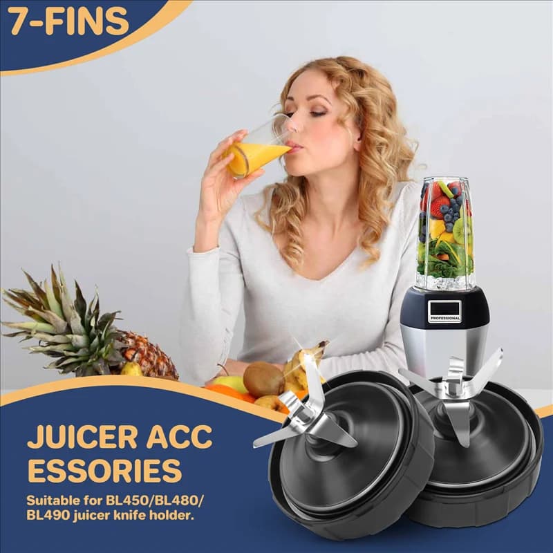 Lama frullatore A66Z a 7 alette, ricambio per Nutri Ninja Pro Auto-IQ, supporto per coltello frullatore